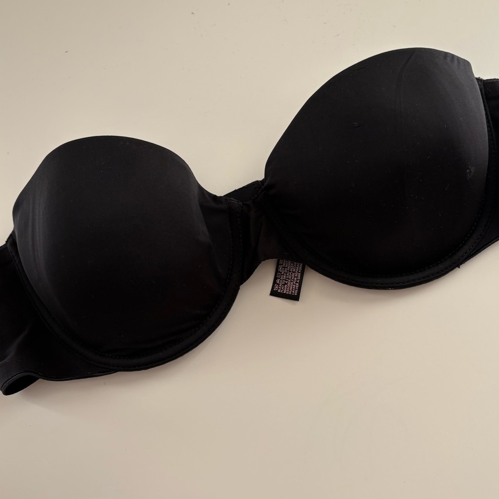 Victorias Secret Black Strapless Bra